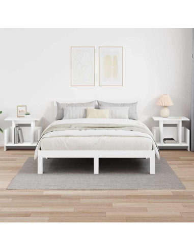 Supporto TV 2 pcs Bianco 50 x 35 x 45 cm Legno multistrato