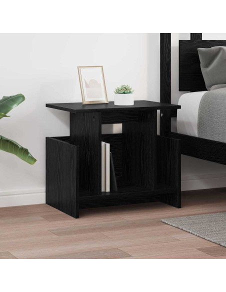 Supporto TV Rovere Nero 50 x 35 x 45 cm Legno multistrato