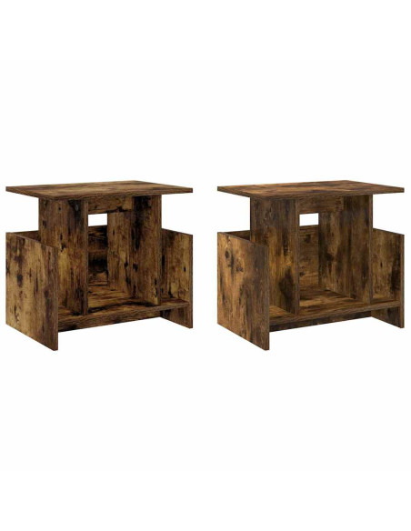 Supporto TV 2 pcs Rovere fumé 50 x 35 x 45 cm Legno multistrato