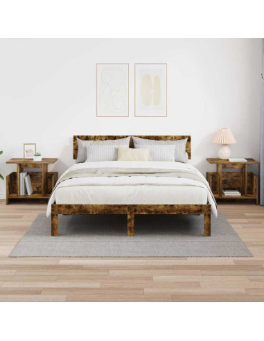 Supporto TV 2 pcs Rovere fumé 50 x 35 x 45 cm Legno multistrato