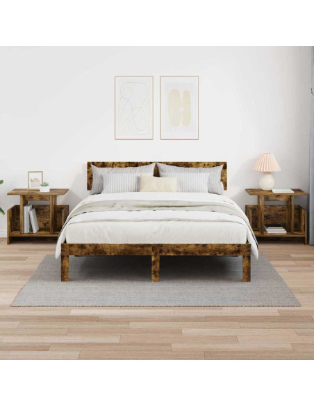 Supporto TV 2 pcs Rovere fumé 50 x 35 x 45 cm Legno multistrato