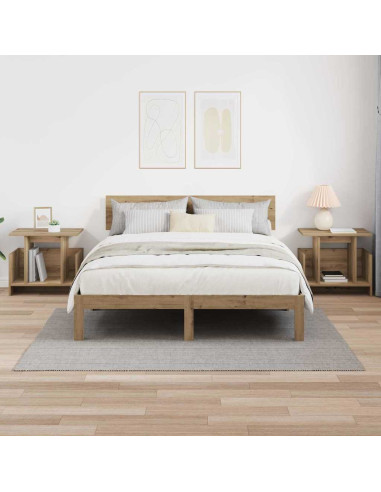 Supporto TV 2 pcs Rovere artigianale 50 x 35 x 45 cm