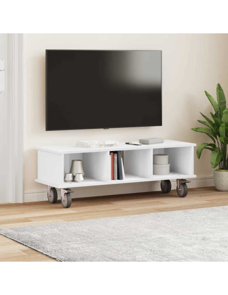 Supporto TV Bianco 100 x 35 x 35 cm Legno multistrato