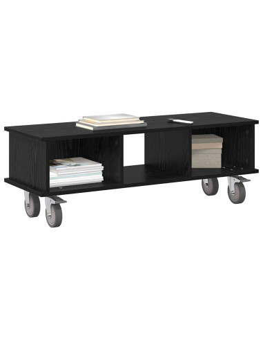 Supporto TV Rovere Nero 100 x 35 x 35 cm Legno multistrato