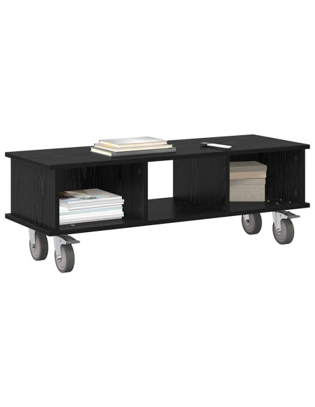 Supporto TV Rovere Nero 100 x 35 x 35 cm Legno multistrato