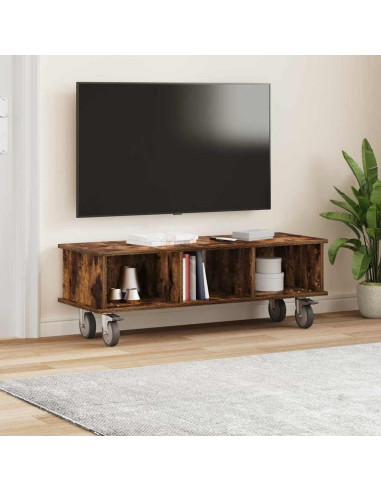 Supporto TV Rovere fumé 100 x 35 x 35 cm Legno multistrato
