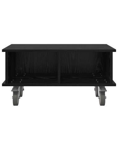 Supporto TV Rovere Nero 68,5 x 35 x 35 cm Legno multistrato