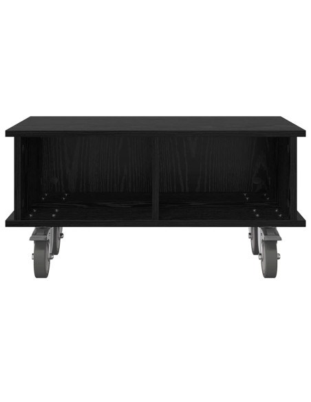 Supporto TV Rovere Nero 68,5 x 35 x 35 cm Legno multistrato