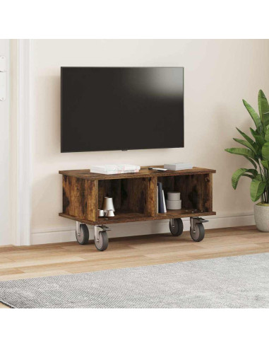 Supporto TV Rovere fumé 68,5 x 35 x 35 cm Legno multistrato