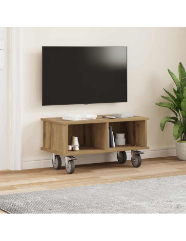 Supporto TV Rovere artigianale 68,5 x 35 x 35 cm