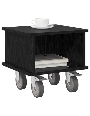 Supporto TV Rovere Nero 37 x 35 x 35 cm Legno multistrato