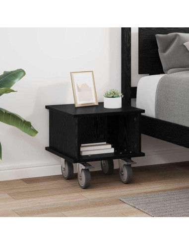 Supporto TV Rovere Nero 37 x 35 x 35 cm Legno multistrato