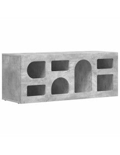 Mobile TV Grigio cemento 100 x 35 x 40 cm Legno multistrato 2