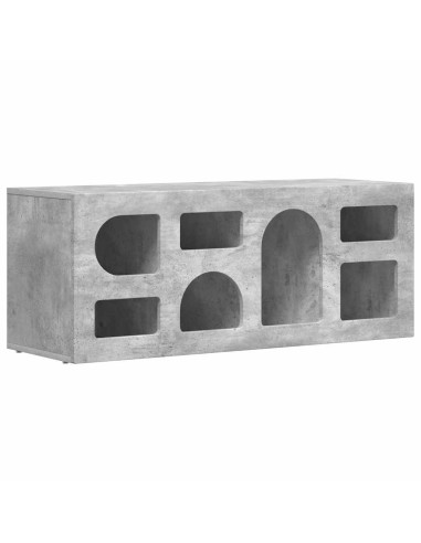 Mobile TV Grigio cemento 100 x 35 x 40 cm Legno multistrato
