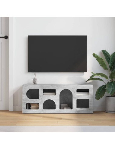 Mobile TV Grigio cemento 100 x 35 x 40 cm Legno multistrato