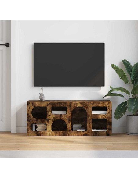 Mobile TV Rovere fumé 100 x 35 x 40 cm Legno multistrato