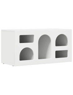 Mobile TV Bianco 80 x 35 x 40 cm Legno multistrato 2
