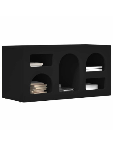 Mobile TV Nero 80 x 35 x 40 cm Legno multistrato