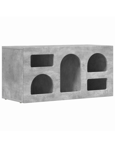 Mobile TV Grigio cemento 80 x 35 x 40 cm Legno multistrato