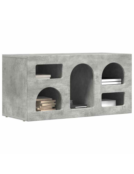 Mobile TV Grigio cemento 80 x 35 x 40 cm Legno multistrato
