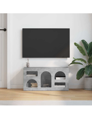 Mobile TV Grigio cemento 80 x 35 x 40 cm Legno multistrato