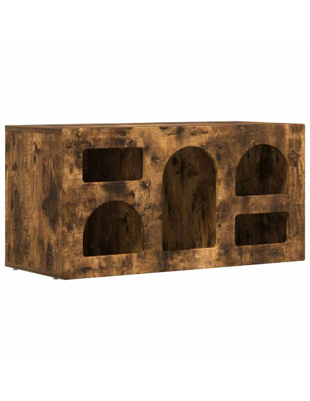 Mobile TV Rovere fumé 80 x 35 x 40 cm Legno multistrato