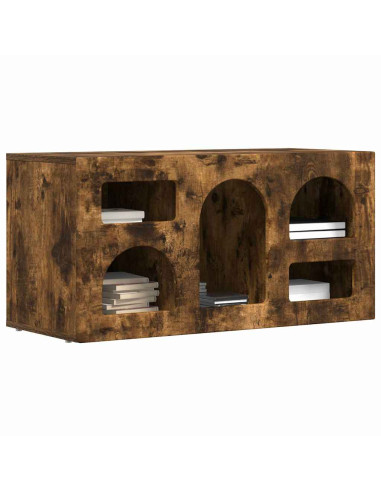 Mobile TV Rovere fumé 80 x 35 x 40 cm Legno multistrato