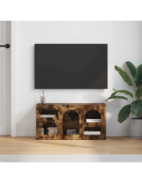 Mobile TV Rovere fumé 80 x 35 x 40 cm Legno multistrato
