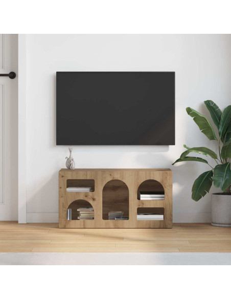 Mobile TV Rovere artigianale 80 x 35 x 40 cm Legno multistrato