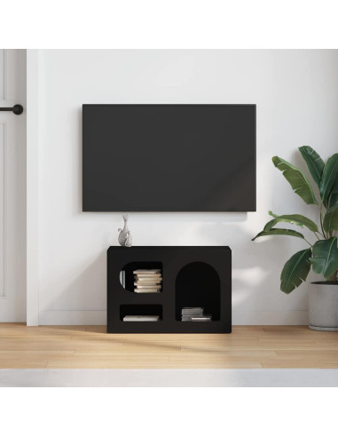 Mobile TV Nero 60 x 35 x 40 cm Legno multistrato