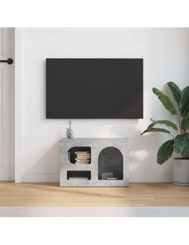 Mobile TV Grigio cemento 60 x 35 x 40 cm Legno multistrato