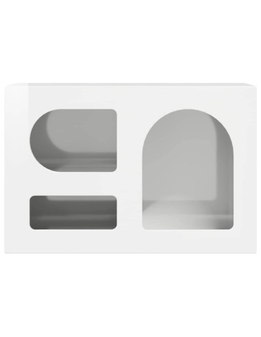 Mobile TV Bianco Lucido 60 x 35 x 40 cm Legno multistrato