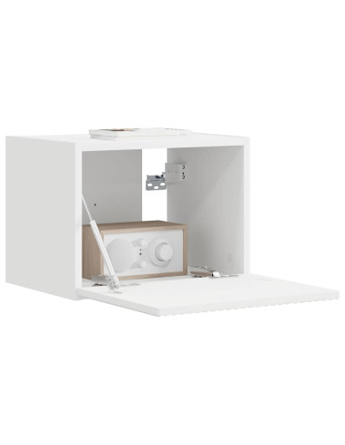 Mobile TV da parete Bianco 60 x 31 x 29.5 cm Legno multistrato