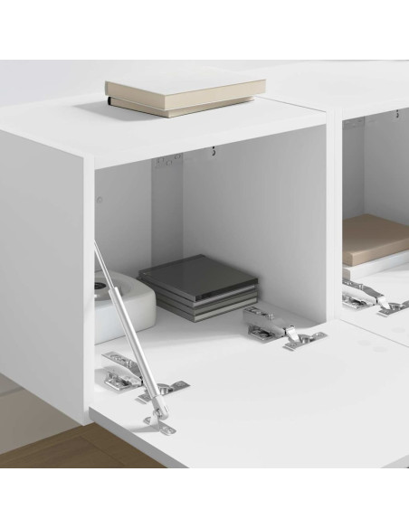 Mobile TV da parete 2 pcs Bianco 60 x 31 x 29.5 cm
