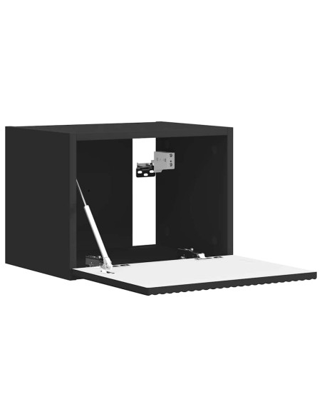 Mobile TV da parete Nero 60 x 31 x 29.5 cm Legno multistrato