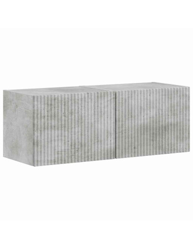 Mobile TV da parete 2 pcs Calcestruzzo 60 x 31 x 29.5 cm