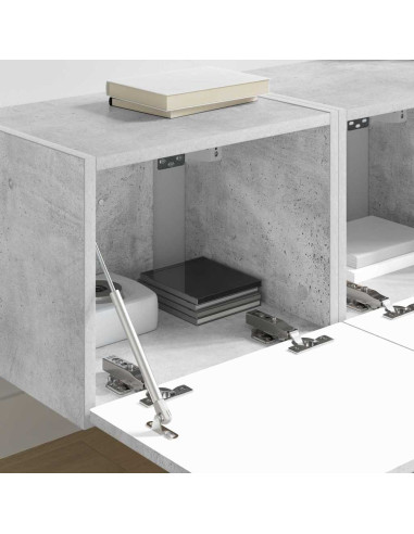 Mobile TV da parete 2 pcs Calcestruzzo 60 x 31 x 29.5 cm