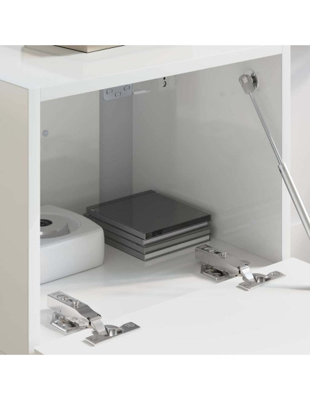 Mobile TV da parete Bianco Lucido 60 x 31 x 29.5 cm