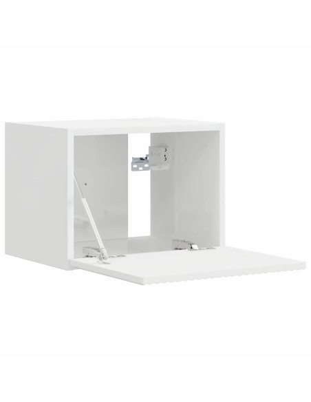 Mobile TV da parete 2 pcs Bianco Lucido 60 x 31 x 29.5 cm