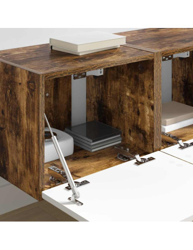 Mobile TV da parete 2 pcs Rovere fumé 60 x 31 x 29.5 cm