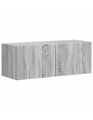 Mobile TV da parete 2 pcs Grigio Sonoma 60 x 31 x 29.5 cm