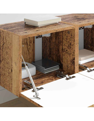 Mobile TV da parete 2 pcs Legno vecchio 60 x 31 x 29.5 cm