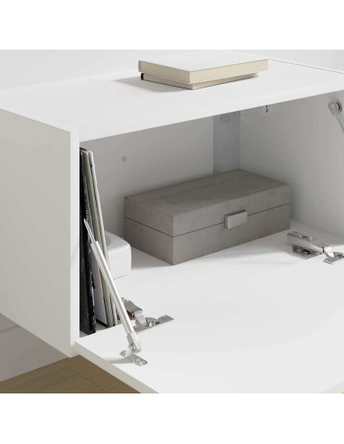 Mobile TV da parete Bianco 60 x 31 x 29.5 cm Legno multistrato