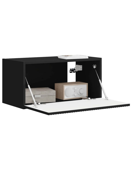 Mobile TV da parete Nero 60 x 31 x 29.5 cm Legno multistrato