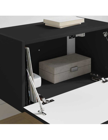 Mobile TV da parete Nero 60 x 31 x 29.5 cm Legno multistrato