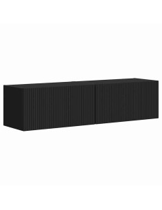 Mobile TV da parete 2 pcs Nero 60 x 31 x 29.5 cm 2