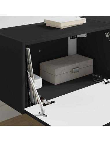 Mobile TV da parete 2 pcs Nero 60 x 31 x 29.5 cm