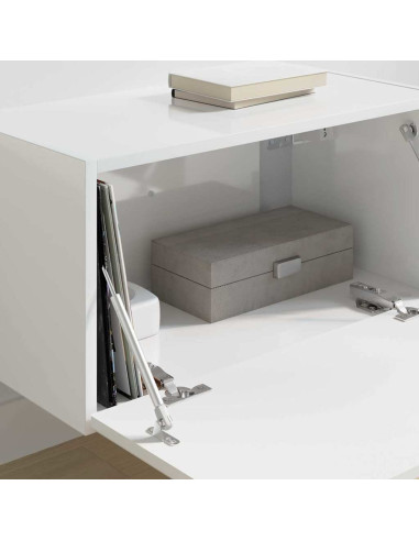 Mobile TV da parete Bianco Lucido 60 x 31 x 29.5 cm