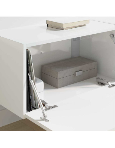 Mobile TV da parete 2 pcs Bianco Lucido 60 x 31 x 29.5 cm