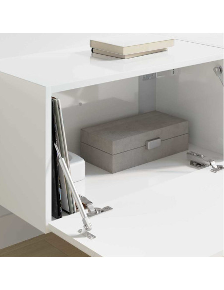 Mobile TV da parete 2 pcs Bianco Lucido 60 x 31 x 29.5 cm